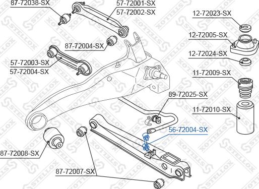 Stellox 56-72004-SX - Тяга / стійка, стабілізатор autozip.com.ua