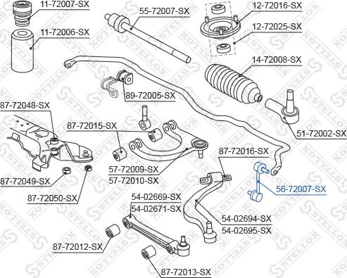 Stellox 56-72007-SX - Тяга / стійка, стабілізатор autozip.com.ua