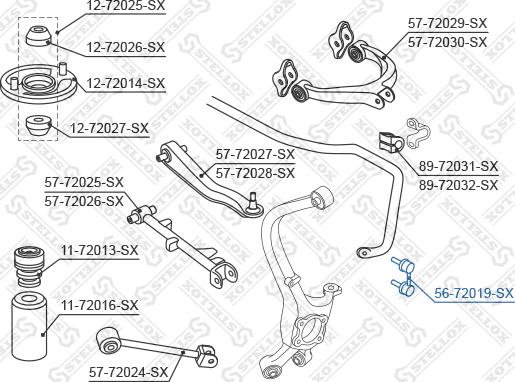 Stellox 56-72019-SX - Тяга / стійка, стабілізатор autozip.com.ua