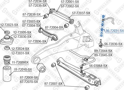 Stellox 56-72031-SX - Втулка, стабілізатор autozip.com.ua