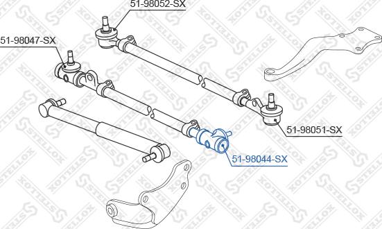 Stellox 51-98044-SX - Наконечник рульової тяги, кульовий шарнір autozip.com.ua