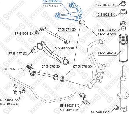 Stellox 57-51068-SX - Важіль незалежної підвіски колеса autozip.com.ua