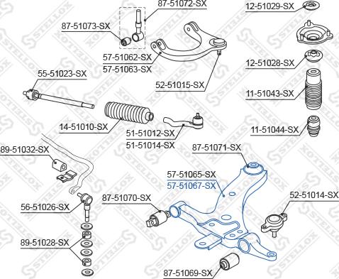 Stellox 57-51067-SX - Важіль незалежної підвіски колеса autozip.com.ua