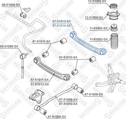 Stellox 57-51014-SX - Важіль незалежної підвіски колеса autozip.com.ua