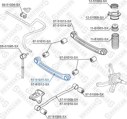 Stellox 57-51011-SX - Важіль незалежної підвіски колеса autozip.com.ua