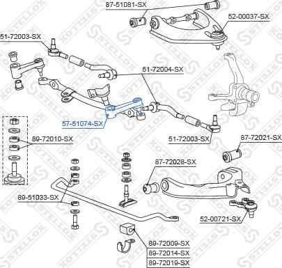 Stellox 57-51074-SX - Маятниковий важіль autozip.com.ua