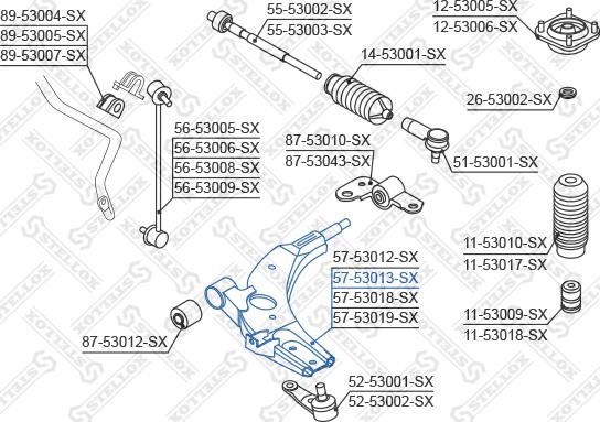 Stellox 57-53013-SX - Важіль незалежної підвіски колеса autozip.com.ua