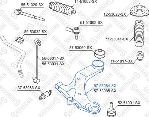 Stellox 57-53084-SX - Важіль незалежної підвіски колеса autozip.com.ua