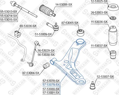 Stellox 57-53079-SX - Важіль незалежної підвіски колеса autozip.com.ua