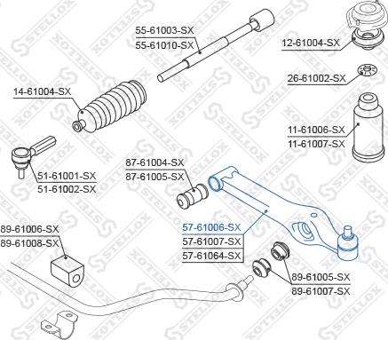 Stellox 57-61006-SX - Важіль незалежної підвіски колеса autozip.com.ua