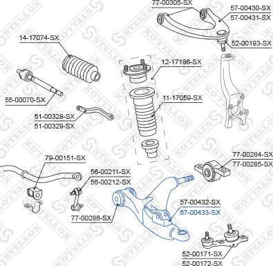 Stellox 57-00433-SX - Важіль незалежної підвіски колеса autozip.com.ua
