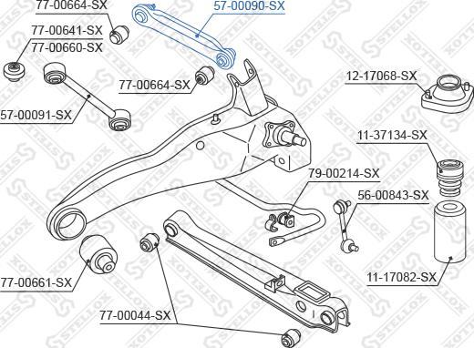 Stellox 57-00090-SX - Тяга / стійка, підвіска колеса autozip.com.ua