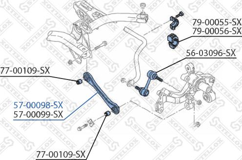 Stellox 57-00098-SX - Важіль незалежної підвіски колеса autozip.com.ua