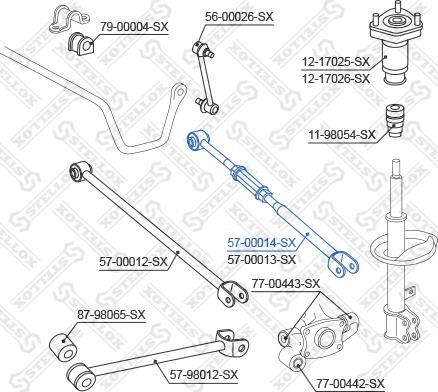 Stellox 57-00014-SX - Важіль незалежної підвіски колеса autozip.com.ua