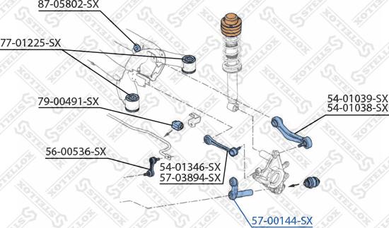 Stellox 57-00144-SX - Важіль незалежної підвіски колеса autozip.com.ua