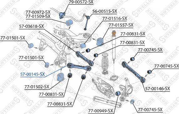 Stellox 57-00145-SX - Важіль незалежної підвіски колеса autozip.com.ua