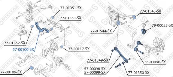 Stellox 57-00100-SX - Важіль незалежної підвіски колеса autozip.com.ua