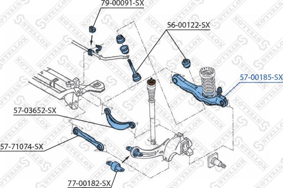 Stellox 57-00185-SX - Важіль незалежної підвіски колеса autozip.com.ua