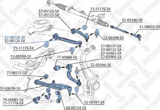 Stellox 57-00124-SX - Важіль незалежної підвіски колеса autozip.com.ua