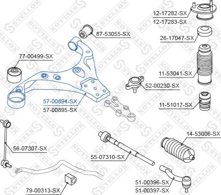 Stellox 57-00894-SX - Важіль незалежної підвіски колеса autozip.com.ua