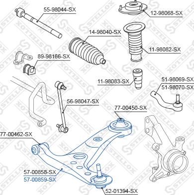 Stellox 57-00859-SX - Важіль незалежної підвіски колеса autozip.com.ua