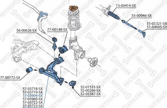 Stellox 57-03904-SX - Важіль незалежної підвіски колеса autozip.com.ua