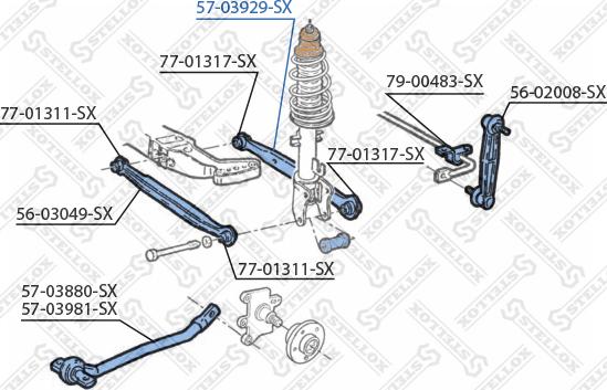 Stellox 57-03929-SX - Важіль незалежної підвіски колеса autozip.com.ua