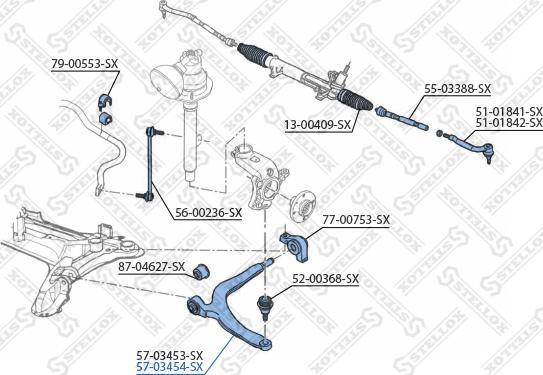 Stellox 57-03454-SX - Важіль незалежної підвіски колеса autozip.com.ua