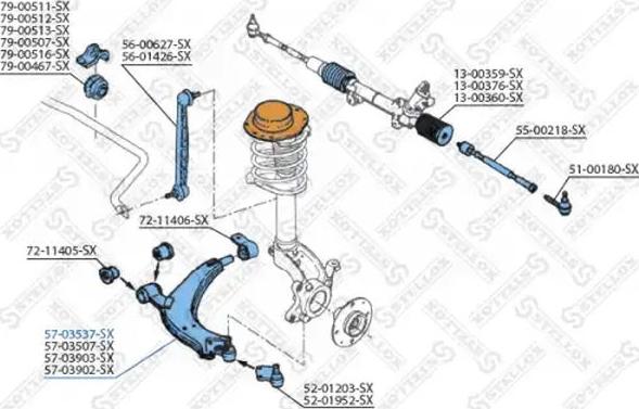 Stellox 57-03537-SX - Важіль незалежної підвіски колеса autozip.com.ua