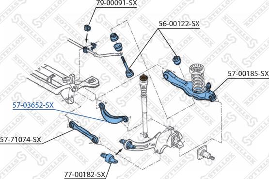 Stellox 57-03652-SX - Важіль незалежної підвіски колеса autozip.com.ua