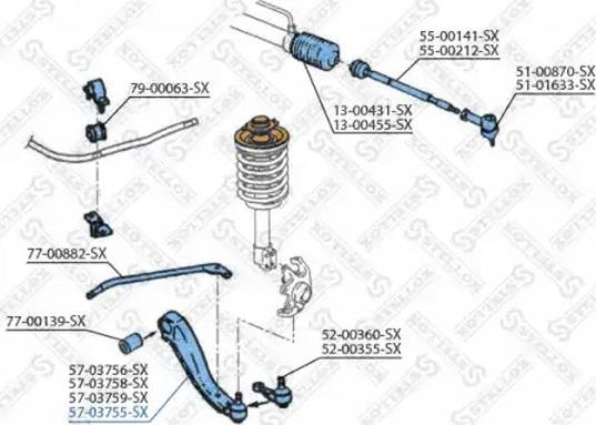 Stellox 57-03755-SX - Важіль незалежної підвіски колеса autozip.com.ua
