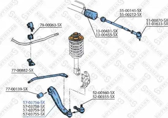 Stellox 57-03756-SX - Важіль незалежної підвіски колеса autozip.com.ua