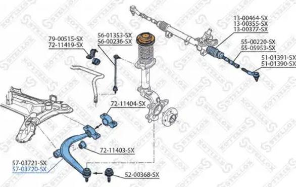 Stellox 57-03720-SX - Важіль незалежної підвіски колеса autozip.com.ua