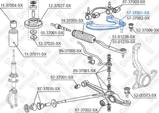 Stellox 57-37001-SX - Важіль незалежної підвіски колеса autozip.com.ua