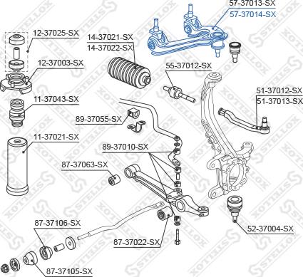 Stellox 57-37014-SX - Важіль незалежної підвіски колеса autozip.com.ua