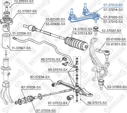 Stellox 57-37013-SX - Важіль незалежної підвіски колеса autozip.com.ua