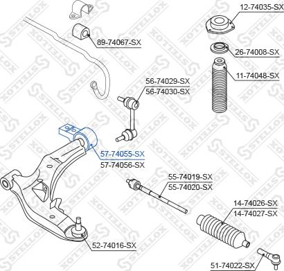 Stellox 57-74055-SX - Важіль незалежної підвіски колеса autozip.com.ua