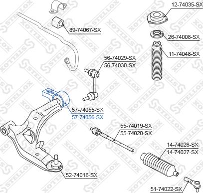 Stellox 57-74056-SX - Важіль незалежної підвіски колеса autozip.com.ua