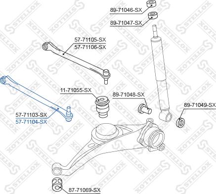 Stellox 57-71104-SX - Важіль незалежної підвіски колеса autozip.com.ua