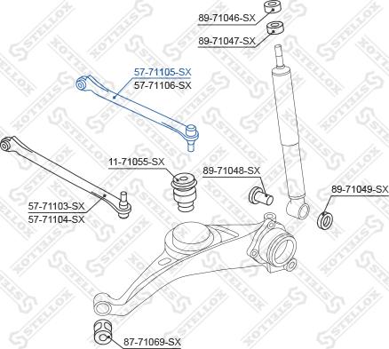 Stellox 57-71105-SX - Важіль незалежної підвіски колеса autozip.com.ua