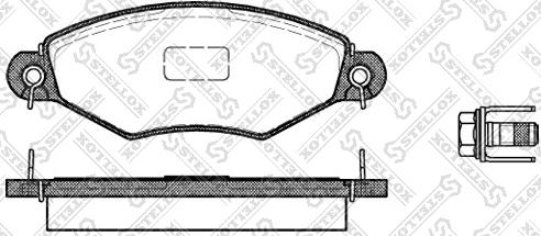 Stellox 654 010B-SX - Гальмівні колодки, дискові гальма autozip.com.ua