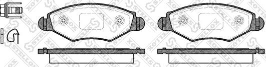 Stellox 654 020B-SX - Гальмівні колодки, дискові гальма autozip.com.ua