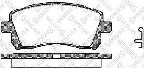 Stellox 666 002L-SX - Гальмівні колодки, дискові гальма autozip.com.ua