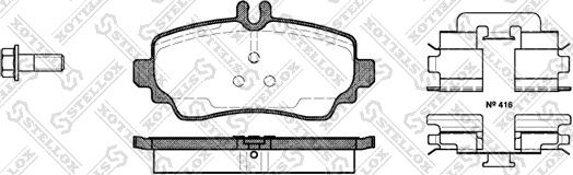 Stellox 661 000B-SX - Гальмівні колодки, дискові гальма autozip.com.ua