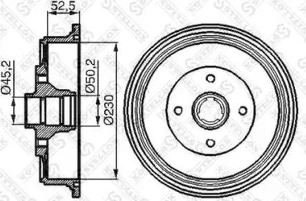 Stellox 6025-4721-SX - Гальмівний барабан autozip.com.ua