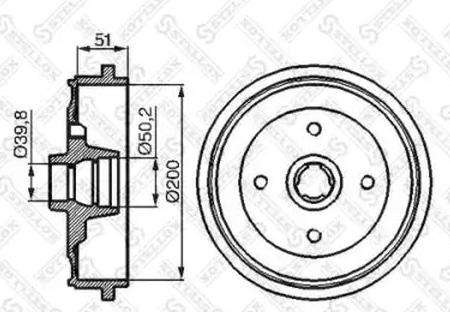 Stellox 6025-4723-SX - Гальмівний барабан autozip.com.ua
