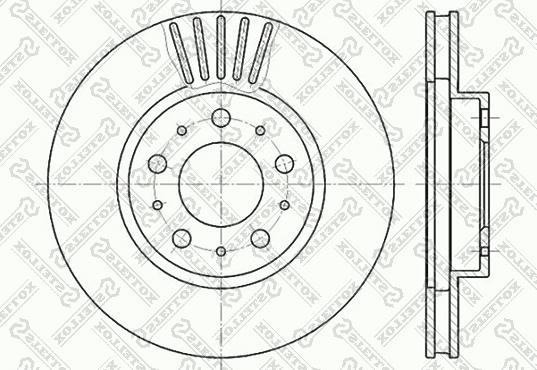 Stellox 6020-4832V-SX - Гальмівний диск autozip.com.ua