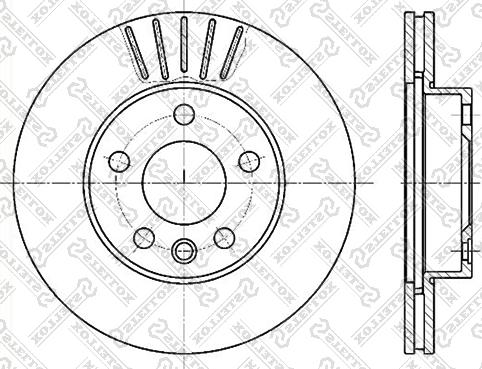 Stellox 6020-4768V-SX - Гальмівний диск autozip.com.ua