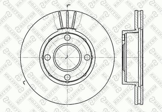 Stellox 6020-4738V-SX - Гальмівний диск autozip.com.ua