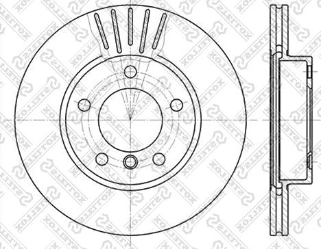 Stellox 6020-1521V-SX - Гальмівний диск autozip.com.ua